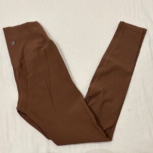 BuffBunny Ribbed High-Waist Leggings in Brown